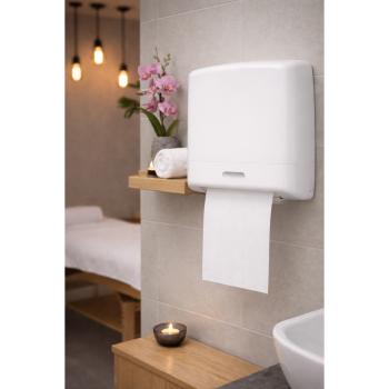 Preview: 6 Handtuchrollen 2-lagig, hochweiß, 20cm breit