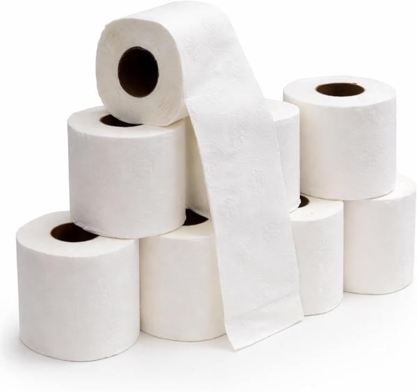 72 Rollen Toilettenpapier hochweiss zellulose, 250 Blatt je Rolle