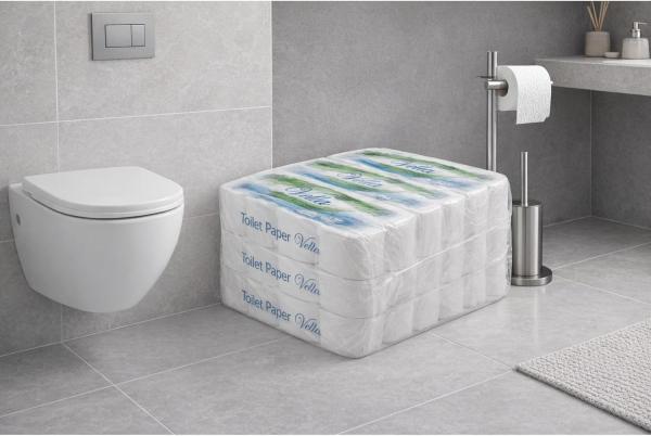 72 Rollen Toilettenpapier hochweiss zellulose, 250 Blatt je Rolle