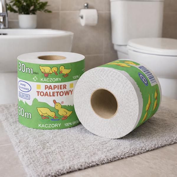 64 Rollen Toilettenpapier grau recycling, 150 Blatt je Rolle