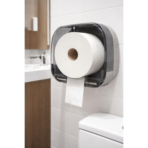 6 Jumbo Toilettenpapier Rollen 2-lagig weiß, Vella, weich und sanft, Zellstoff , 804 Blatt je Rolle